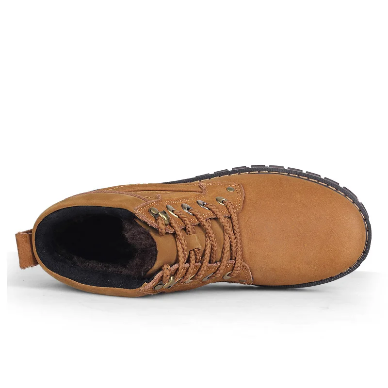 Outdoor Boots Men Leather Boots Autumn Winter Men Ankle Genuine Leather Boots Natural Original Wide Work Shoes Plus Big Size 49 50 51 52 Botas Hombre Cuero