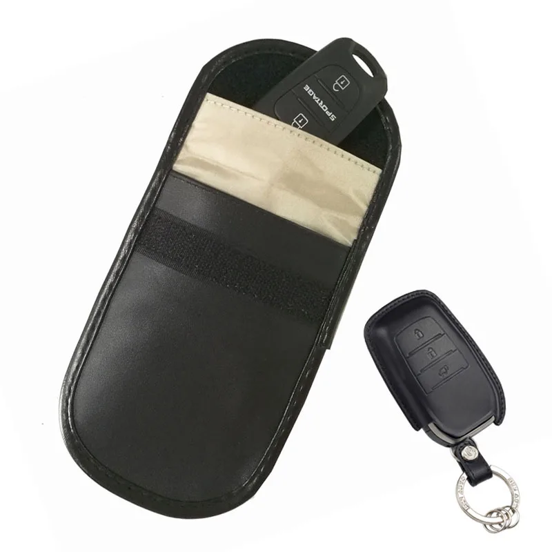 

Hot Sales RFID Signal Screen Bag Car Remote Control Key Shielding Set Anti-Scanning Antimagnetic Wallet Key Bag