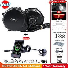 Bafang 48v 500w bbs02b mid drive motor kit de conversão bicicleta elétrica dpc18 850c p850c 500c c965 c961 display e bicicleta 8fun bbs02