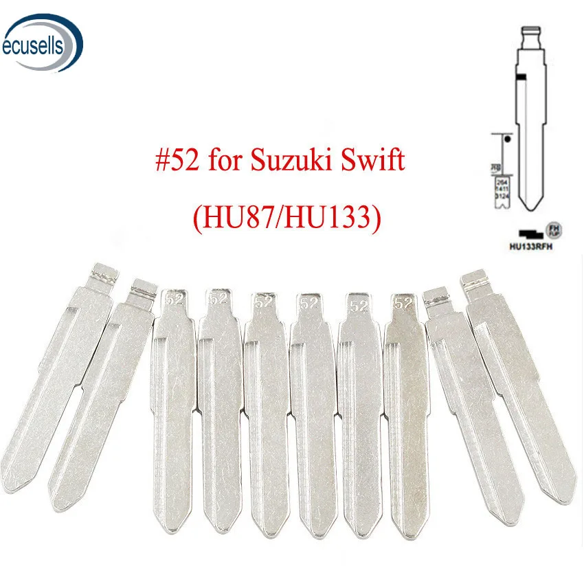 HU133R HU87 for Suzuki Swift 10PCS,Universal Flip Blade 52# for KD Remote 