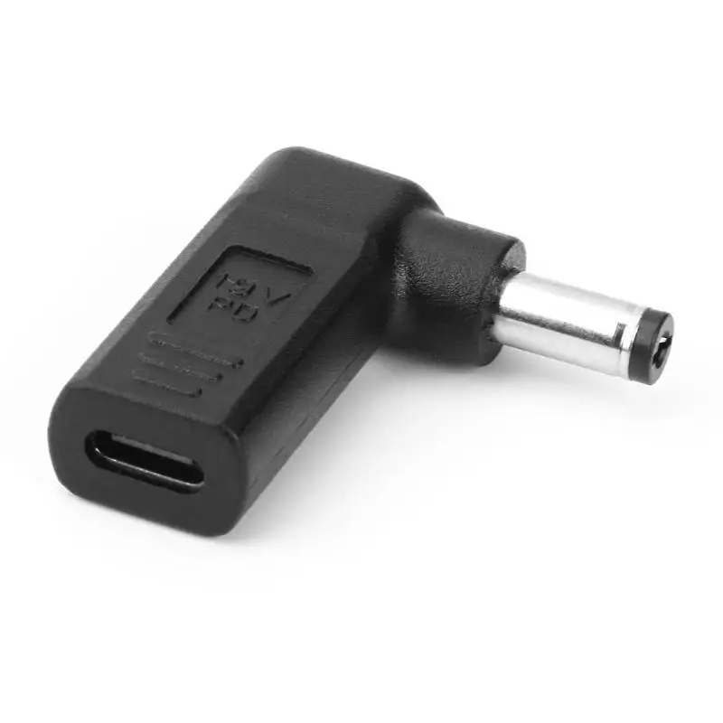 

90 Degree USB3.1 USB-C Type-C Female to 5.5 x 2.1mm DC Male Plug Adapter