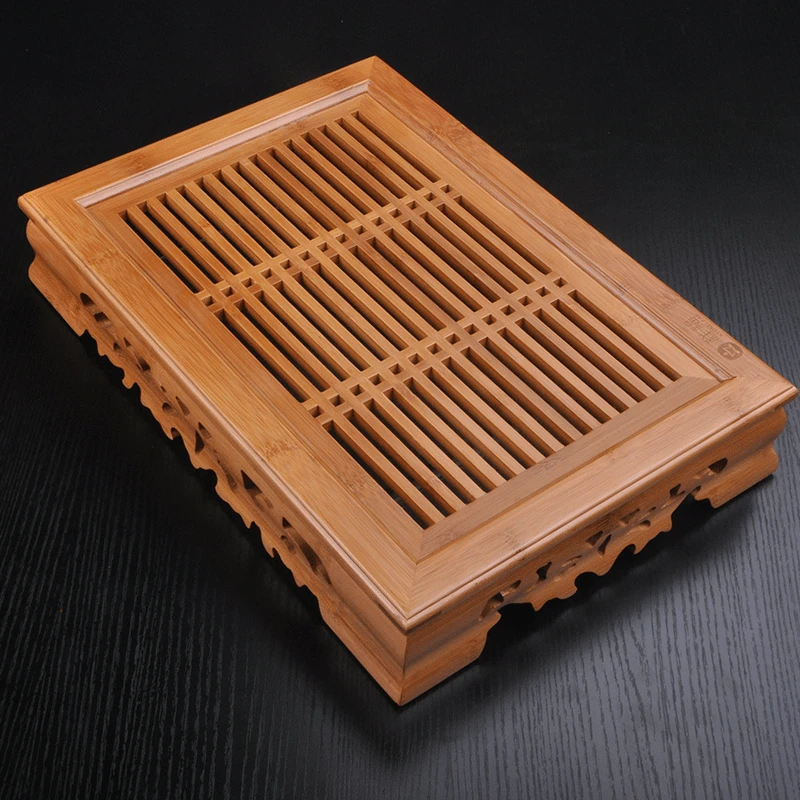 Элегантный чайный поднос Gongfu бамбуковый для чая 14 &quotX 10 3&quot|tray serving|tray bambootray table |