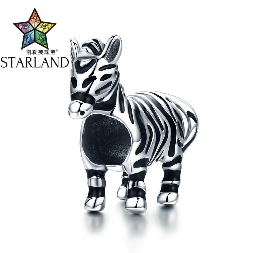 Starland Fine настоящий 925 пробы Серебряный трендовый браслет с полосками зебры и ожерелье для женщин вечерние ювелирные изделия лучшие подарки