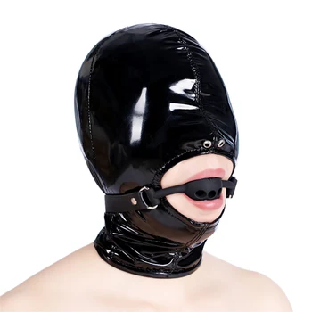 Bondage Equipment Fetish BDSM Hood Harness Mouth Gag Combinations Intimate Toys Erotic Mask Adult Supplies Sex Game Set Couples 4