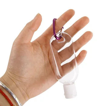 

New Disinfection Alcohol Spray Bottle Transparent Hand Sanitizer Bottle Empty Bottle Lotion Portable Hook Key Ring Sub-bottle