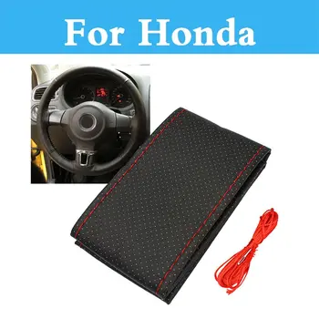 

Diy Leather Car Steering Wheel Cover Car Decoration For Honda Fit Aria Hr-V Insight Integra Inspire Jazz Fcx Clarity Fit