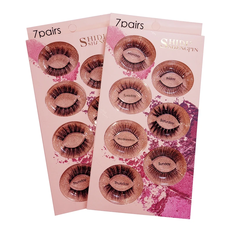 YSDO 7 пар 3D норковые ресницы драматические MakeupLashes пушистые норковые накладные ресницы wispy Box упаковка Поддельные ресницы