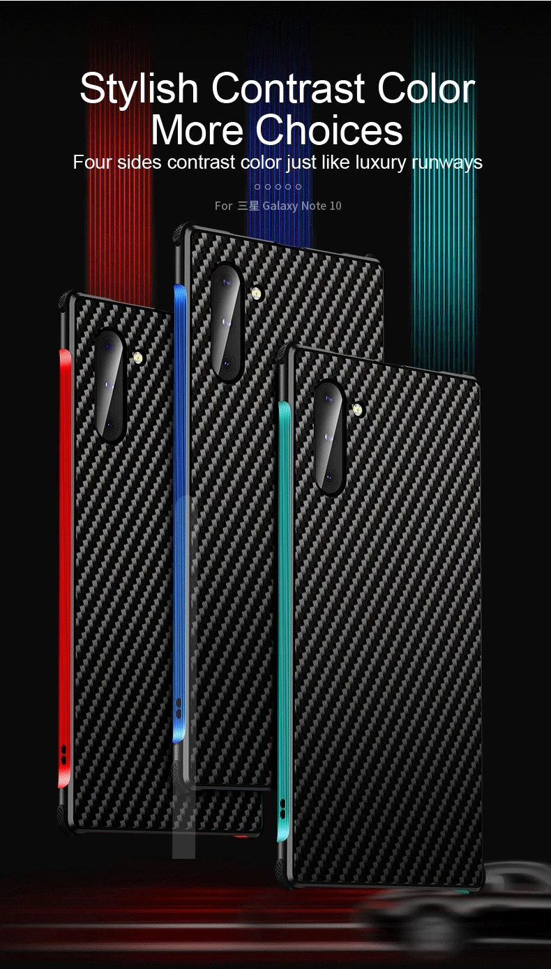 Beyour для samsung Note 10 чехол для подиума Gene металлическая рамка углеродное волокно чехол для samsung Galaxy S8 S9 S10 Plus Note 8 9 чехол для телефона
