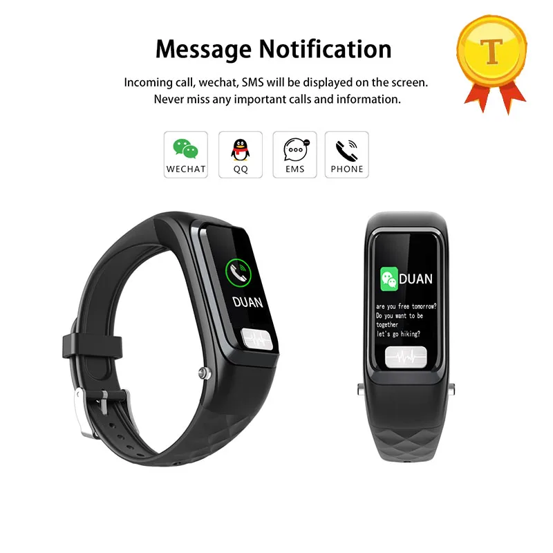 Новое поступление Bluetooth Вызов наушники ECG PPG умный Браслет Пульс кровяное давление SpO2 спортивный шагомер браслет для смарт-часов