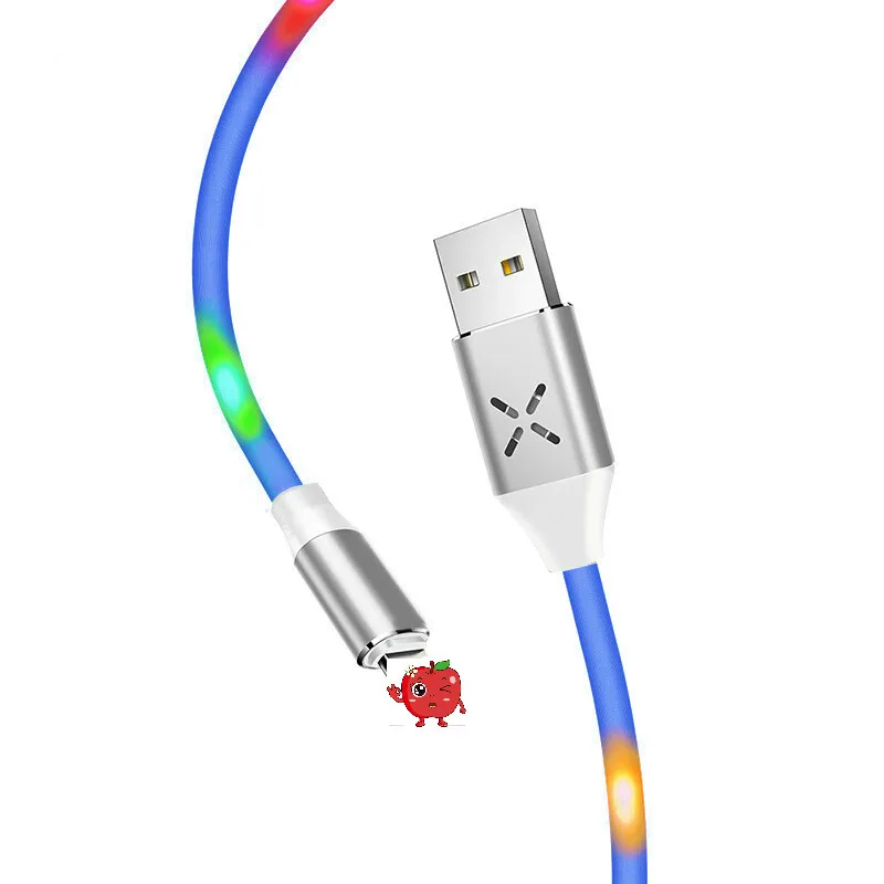 Кабель usb type C с светодиодный индикатором Micro usb зарядный кабель для Iphone samsung Galaxy Note 9 кабель для зарядки телефона 2.4A