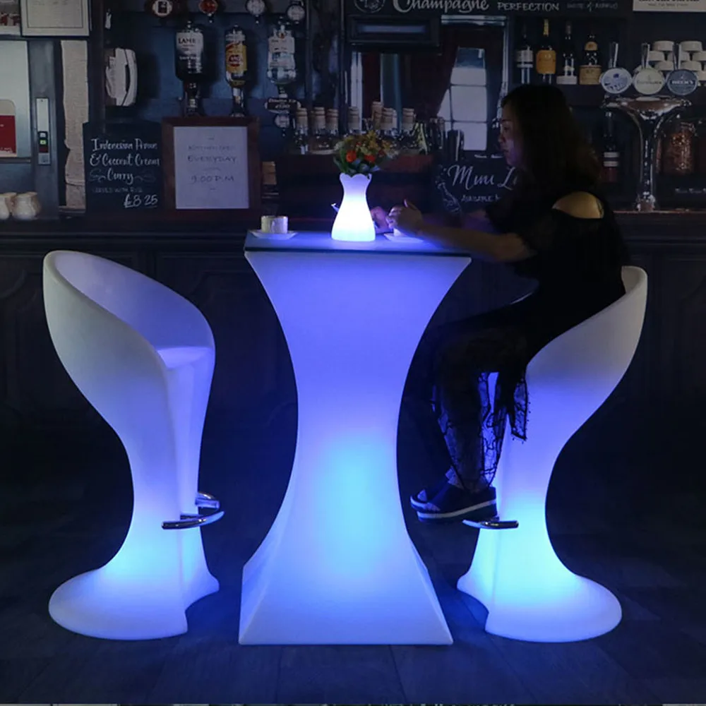 Новейший перезаряжаемый светодиодный коктейльный столик с подсветкой, креативная мебель для дискотеки, бара, ночных клубов