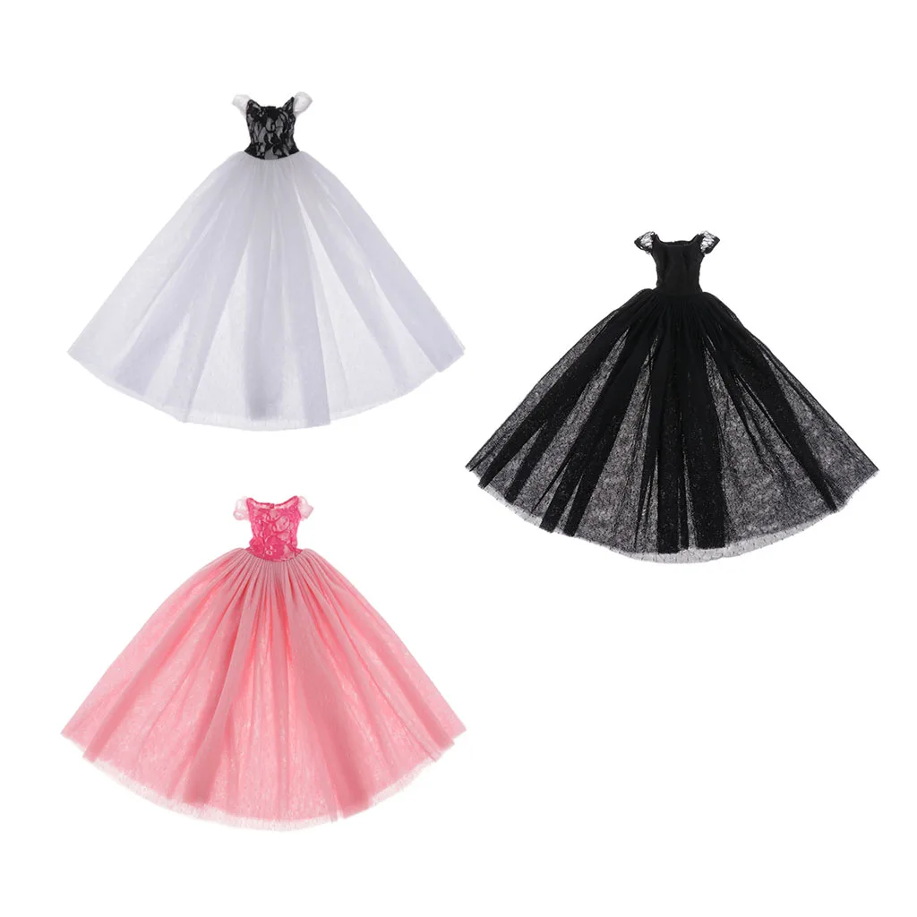 Fashion Princess Wedding Dress Gauzy Skirt for 1/4 BJD Doll Party Accessories Clothes for Girl Doll 