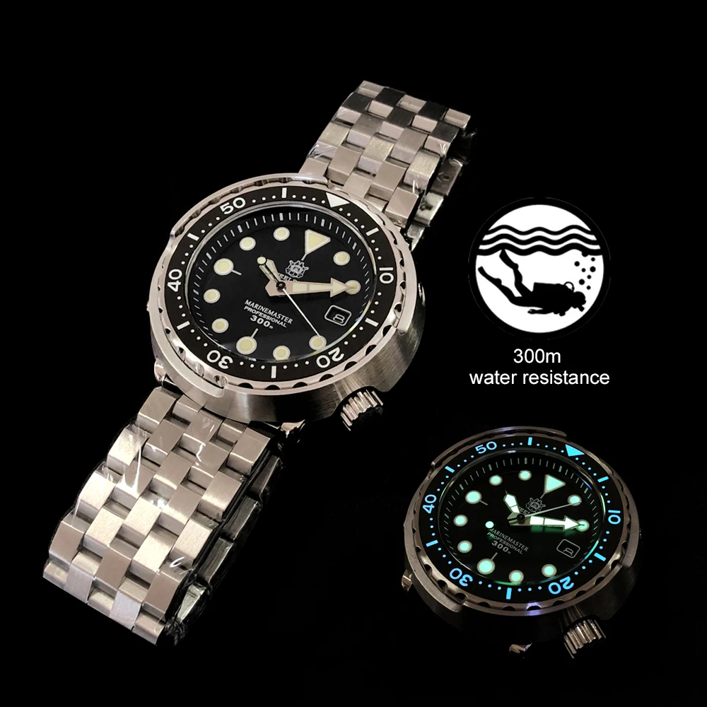 

30Bar Diver Sport Watches Mens NH35 Automatic Mechanical Watch Men Diving Stainless Steel Sapphire Crystal Swim Watch STEEL DIVE