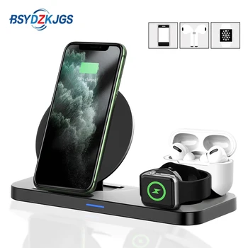 

3 in 1 Wireless Charger 15W Fast Wireless Charging Pad for iPhone 11/11Pro/X/XS Apple Watch Series 5 4 3 Airpods 1/2/Pro
