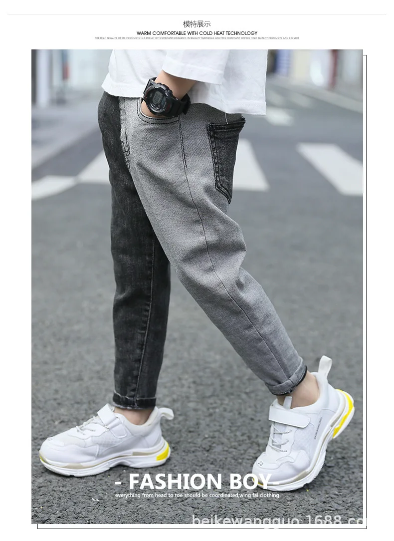 Sports Pants For Boy Spring Kids Pants Patchwork Boys Trousers 6 8 12 14 Years Casual Boy Clothing Teen Children's Costume