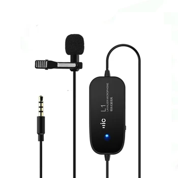 

HOT-Lavalier Microphone Clip Lapel Mic For Iphone Smartphones Nikon Canon Camera Camcorder 3.5Mm Jack Vedio Recording