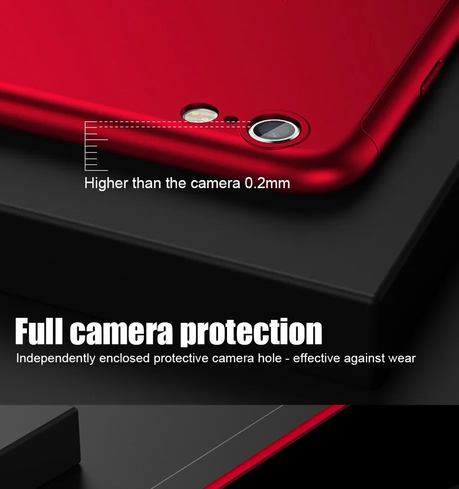 10-PC-For iPhone 6 6s Case 360 For iPhone 7 8 Plus X 10 Case