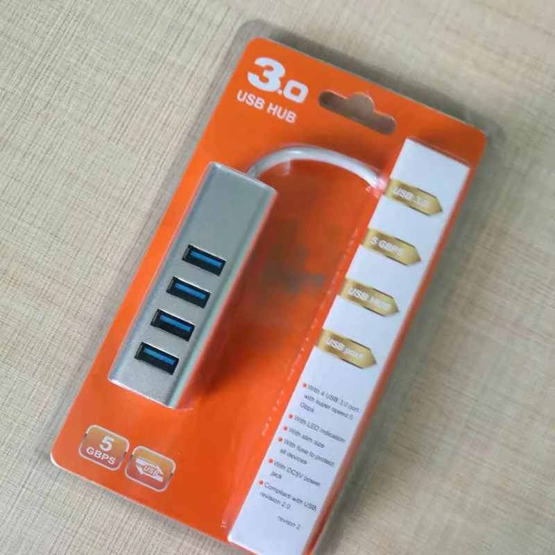 Высокая эффективность концентратор сплиттер USB3.0 концентратор Алюминиевый сплав корпус usb-хаб 4 порта эффективный сплиттер один для четырех внешних жестких дисков