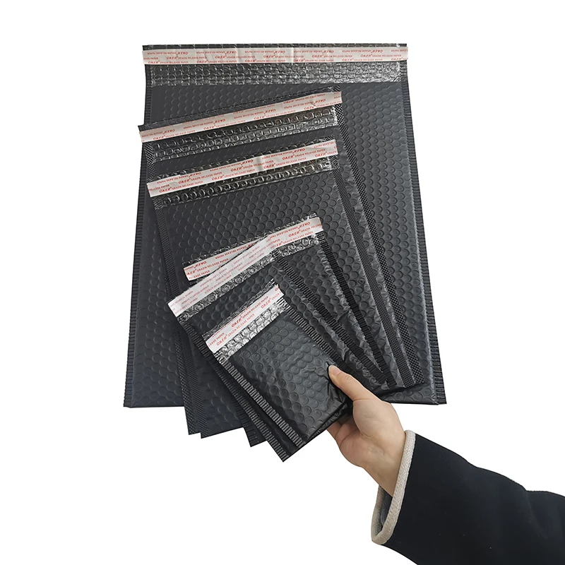 100 Pcs Bubble Envelope Black Polyfoam Padded Envelope Gift Bag for
