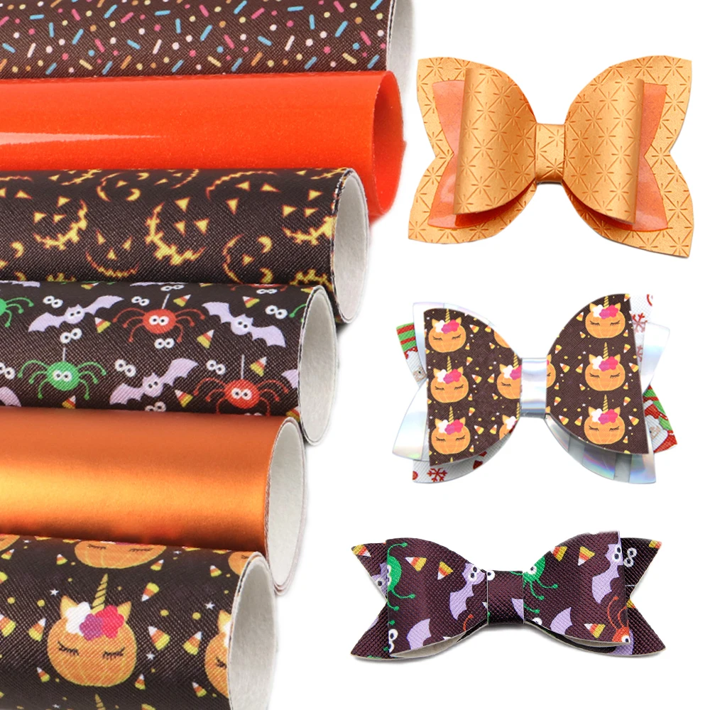 David accessories 6 шт./компл. 20*34 см Хэллоуин новогодний костюм из искусственного искусственная кожа набор «сделай сам» с бантом мешок швейная Материал, 1Yc7628
