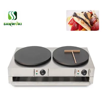 

40cm electric Crepe Maker Machine double burner pancake baker machine pancake baking griddle crepe making machine crepe baker
