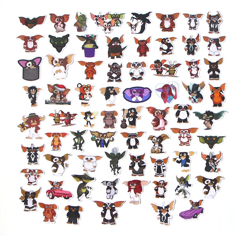 CA68 66 шт./компл. Gremlins ТВ DIY граффити скейтборд ноутбук значок мотоциклетные сумки для багажа аксессуары