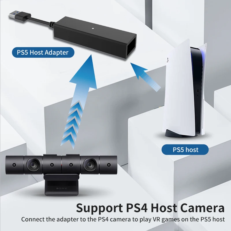 para Ps5 Adaptador de Cabo vr Usb3.0 Console Mini Conector da Câmera Jogar Peças Conversor para Playstation Acessórios - Image 2