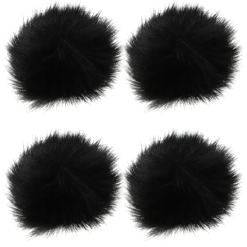 4xBlack открытый меховой микрофон муфта для лобового стекла музыкальный инструмент Радиоуправляемый квадрокоптер