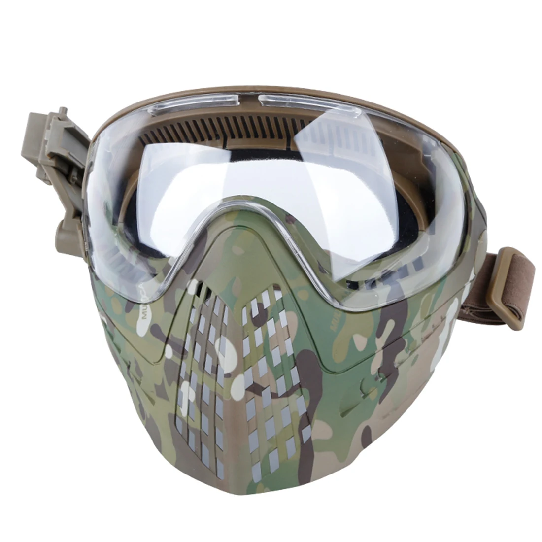 Camouflage WST навигатор тактика защиты маска для лица для активного отдыха-зеленый - Цвет: Camouflage