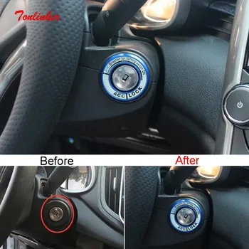 

Tonlinker Interior Car Ignition Key Ring Cover Stickers for Chevrolet ONIX 2020 Car Styling 1 PCS Aluminum Cover stickers