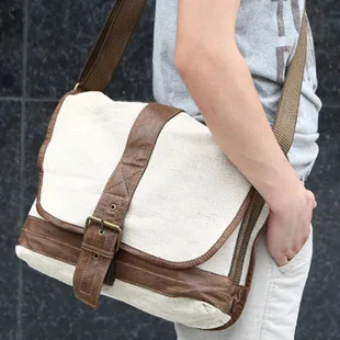 

Virginland Flagship Store Special Offer Canvas Postman Shoulder Casual Men Hemp Sports Travel Literature And Art School Bag