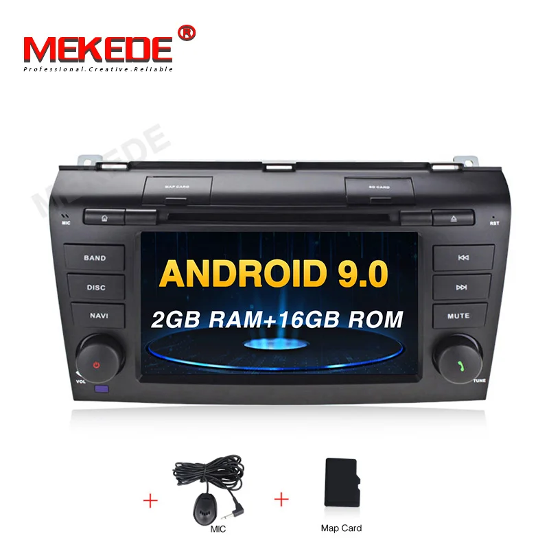 Multimedia-MP5 плеер для Mazda 3 2003-2009 Android 9,0 7 дюймов авто сенсорный DVD gps Радио Стерео 4/8 ядро wifi карта 2din BT - Цвет: 4core 16G