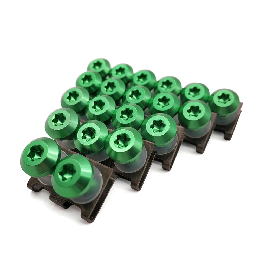 Алюминиевые мотоциклетные винты обтекателей, зажимы для тела, пружинный болт, комплект аксессуаров для Yamaha TRX850 XJ6 DIVERSION Tenere 700 TENERE - Цвет: Green