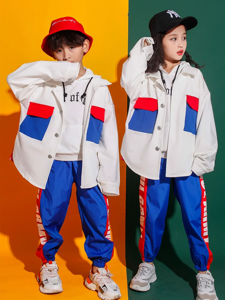 

Children Hip Hop Hip Hop Set Men And Women Children's Jazz Dance Costume Set Children Loose Hip Hop Dancing Dress Fashion