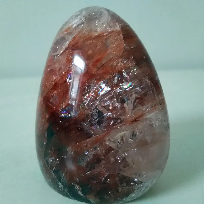 

Natural stone red hematoid quartz crystal display home decoration stone color romantic Multi-inclusions Crystal