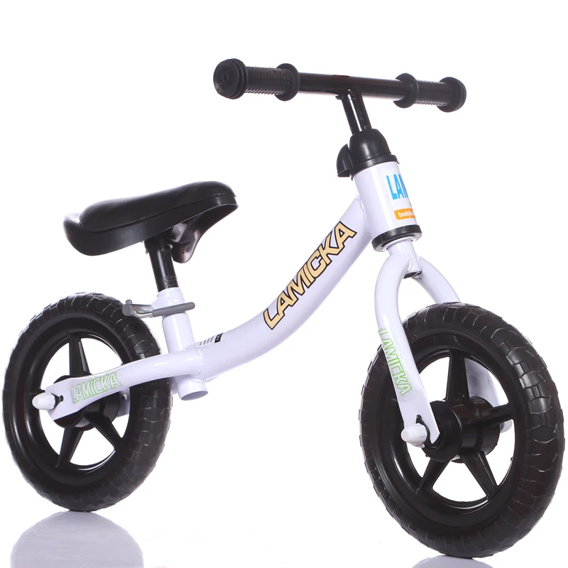 Младенческий Сияющий велосипед без педалей для детей, Детский скутер, детский балансировочный велосипед, ходунки 10 дюймов для От 2 до 6 лет детей - Цвет: Белый
