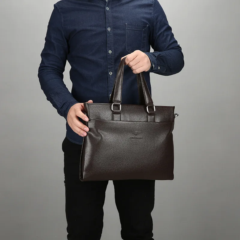 

Daishu MEN'S Handbag Large-Volume Business Briefcase Cross Shoulder Oblique Foreskin Computer Bag