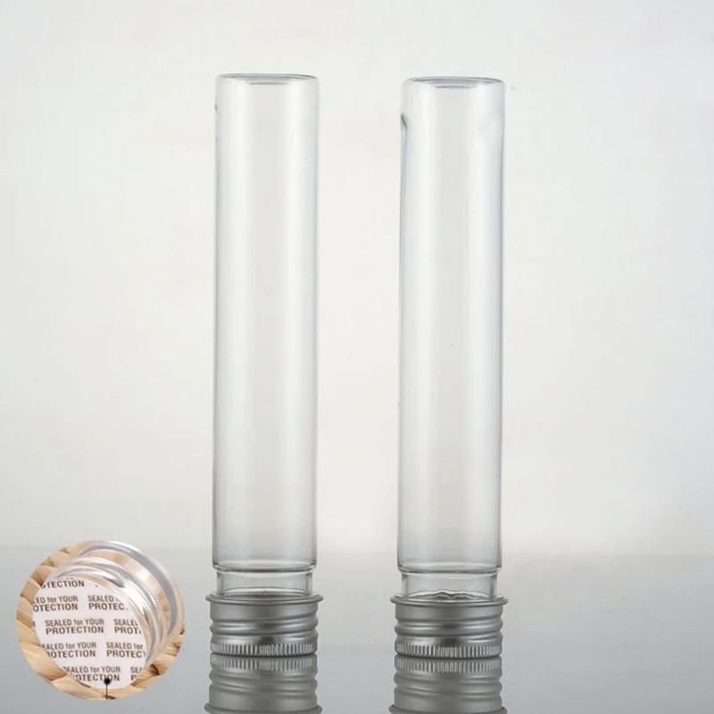(50pcs) 65MLTransparent/brown cylindrical bath salt Candy packaging bottle Aluminium cap test tube | Красота и здоровье