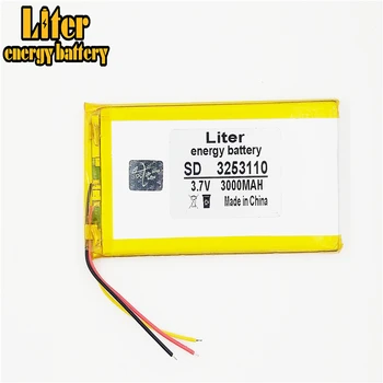 

3253110 3-Wire 3.7V 3000mAh Rechargeable li-Polymer Li-ion Battery For china clone Goophone 5.5 6plus I6 6SPLUS phone