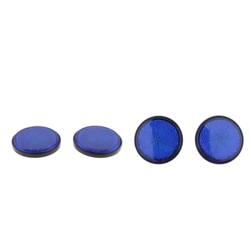 

4Pcs Blue Round Reflectors Reflective Universal For Motorcycle Dirt Bike