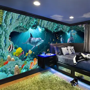 

[Self-Adhesive] 3D The World Under The Sea 281106 Wall Paper mural Wall Print Decal Wall Murals