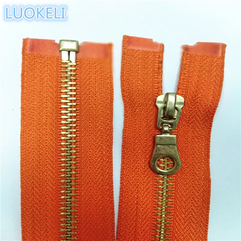 Orange 5 штук микс 5# латунная металлическая открывающаяся молния 30 см(12 дюймов) швейная молния - Цвет: Orange