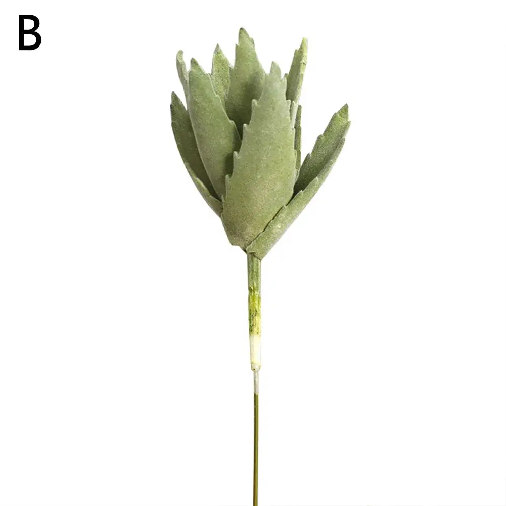 Artificial Aloe Succulent Fake Plants For Wedding Party Office Balcony Church Home Garden Decoration Green Plant Flocking Aloe - Цвет: B