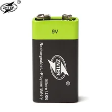 

ZNTER Ultra-Efficient 9V 600mAh USB Rechargeable Battery Lithium Polymer Cells For RC Camera Drone Accessories Dropship