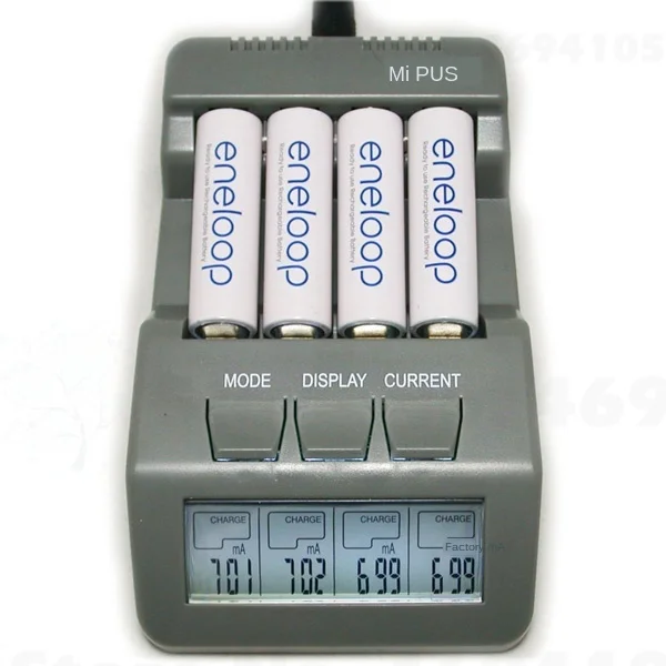 Opus BT-C700 NiCd NiMh LCD Digital Intelligent 4 Slots Battery Charger - EU Plug