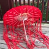 Hanfu Oiled Paper Umbrella rain women Photography Prop Rain-proof Ribbon Antique Tassels Umbrella fan paraguas parasol ► Photo 3/6