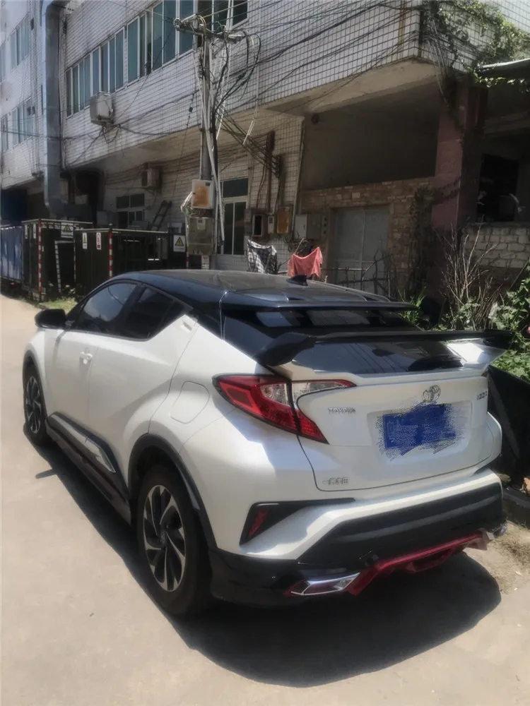 Для Toyota C-HR крыши спойлер Высокое качество ABS Материал заднего крыла черный/белый Цвет ствол большой спойлер Спорт для ЧР