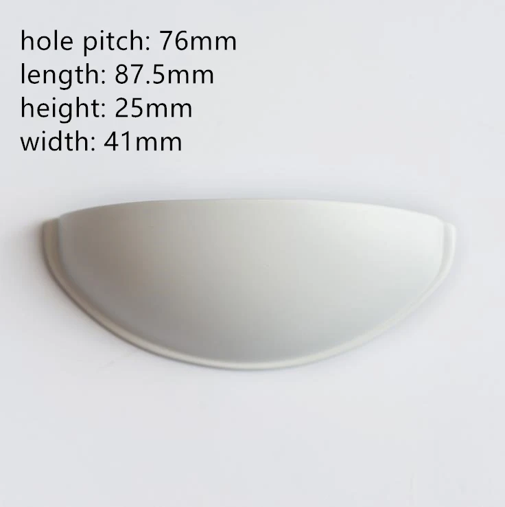 white 76mm LCH скандинавский карамельный цвет полукруглая 76 мм Радужная оболочка цветная ручка шкафа пластиковая ручка обработки поверхности для детей/детей - Цвет: white 76mm
