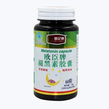 

Ou Chen Brand Melatonin Capsule Improving Sleeping Quality Sleep Conditioning Melatonin Capsule 2018 300mg/granule * 60 Pills 24
