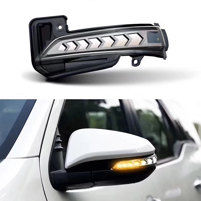 Вращающееся динамическое зеркало заднего вида светильник светодиодный последовательный плавный сигнал поворота бегущий светильник для Toyota Fortuner